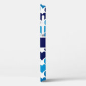 Oh Baby Blue Hearts Monogram Case-Mate iPhone Case (Achterkant / Links)