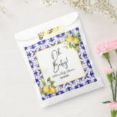 Oh Baby! Blue Mediterranean Tegel Citroen Baby sho Bedankzakje (Gezegeld)