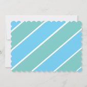 Oh Baby Blue Modern Typography Baby shower Kaart (Achterkant)