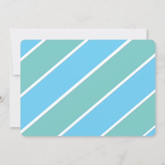 Oh Baby Blue Modern Typography Baby shower Kaart (Achterkant)