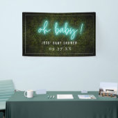 Oh Baby Blue Neon Boxwood Baby shower Spandoek (Beurs)