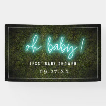 Oh Baby Blue Neon Boxwood Baby shower