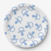 Oh Baby Blue Pacifiers Papieren Bordje (Voorkant)