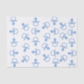 Oh Baby Blue Pacifiers Tissuepapier (Voorkant)