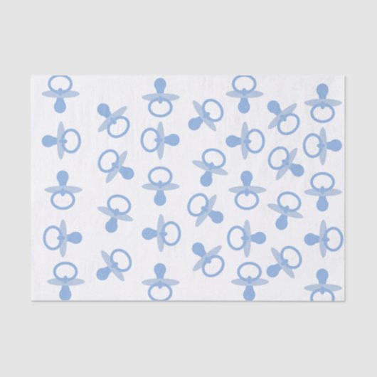 Oh Baby Blue Pacifiers Tissuepapier (Voorkant)
