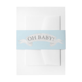 "Oh baby!" Blue Twinkle Little Star Uitnodigingen Wikkel