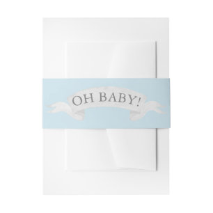 "Oh baby!" Blue Twinkle Little Star Uitnodigingen Wikkel
