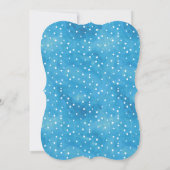 Oh Baby Blue Waterverf Baby shower Kaart (Achterkant)