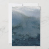 Oh Baby Blue Waterverf Baby shower Kaart (Achterkant)