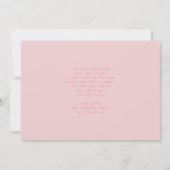 Oh Baby Blush Pink Folie modern Funky Fun Baby Aankondiging (Achterkant)