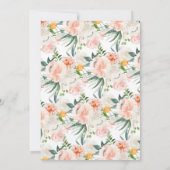 Oh Baby Blush Pink Gold Floral Baby shower Kaart (Achterkant)