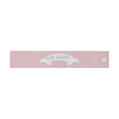 "Oh baby!" Blush PinkTwinkle Little Star Uitnodigingen Wikkel (Vlak)