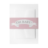 "Oh baby!" Blush PinkTwinkle Little Star Uitnodigingen Wikkel (Voorkant Voorbeeld)