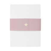 "Oh baby!" Blush PinkTwinkle Little Star Uitnodigingen Wikkel (Achterkant Voorbeeld)