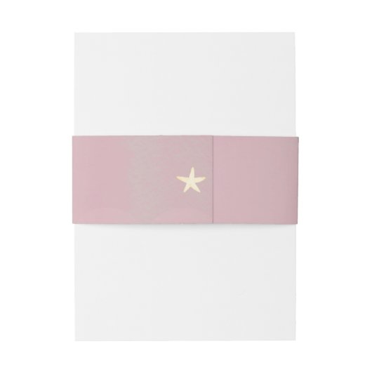 "Oh baby!" Blush PinkTwinkle Little Star Uitnodigingen Wikkel (Achterkant Voorbeeld)
