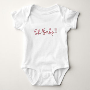 Oh Baby Blush Roze Folie moderne Funky Fun Baby Romper