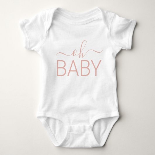 Oh Baby Bodysuit, Baby shower cadeau Bodysuit (Voorkant)