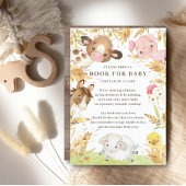 Oh Baby boek voor het Baby shower van landbouwhuis Informatiekaartje
