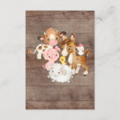 Oh Baby boek voor het Baby shower van landbouwhuis Informatiekaartje (Achterkant)