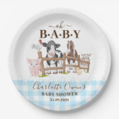 Oh Baby boerderijdieren Barnyard Baby shower Papieren Bordje (Voorkant)
