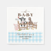 Oh Baby Boerderijdieren Barnyard Baby Shower Serve Servet (Voorkant)