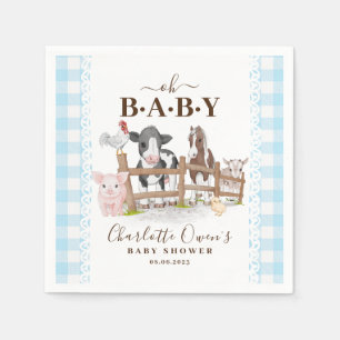 Oh Baby Boerderijdieren Barnyard Baby Shower Serve Servet