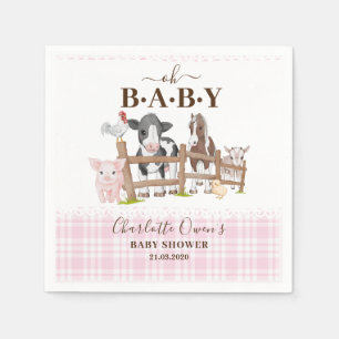 Oh Baby boerderijdieren Barnyard Baby shower Servet