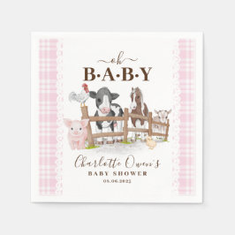 Oh Baby Boerderijdieren Barnyard Baby Shower Servet
