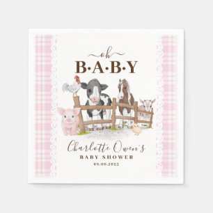 Oh Baby boerderijdieren Barnyard Baby shower Servet