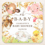 Oh Baby boerderijdieren Onderzetter<br><div class="desc">Schattig Oh Baby Farm Animals ontwerp met de zoetste koe,  varken,  schaap,  paard,  kip en baby kuiken. Bezoek onze winkel om ons hele collectie voor boerderijdieren te uitzichten</div>