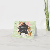 Oh Baby boerendieren Baby shower Dank je wel Bedankkaart (Voorkant)