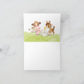 Oh Baby boerendieren Baby shower Dank je wel Bedankkaart (Binnen)