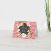 Oh Baby boerendieren Baby shower Dank je wel Bedankkaart (Voorkant)