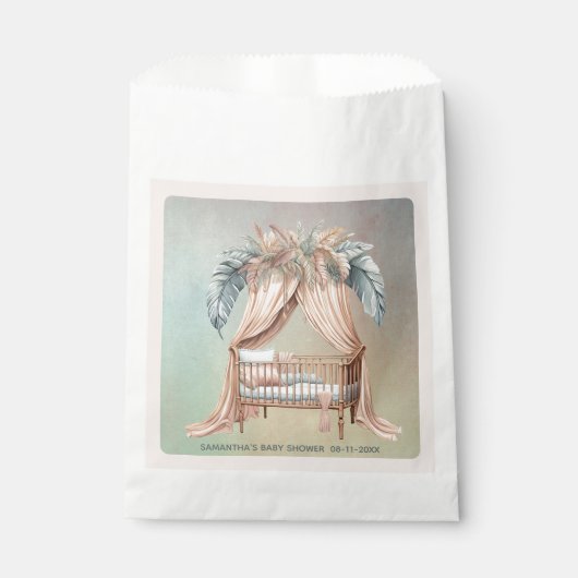 Oh Baby boho baby shower Bedankzakje (Voorkant)