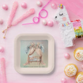 Oh Baby boho baby shower Papieren Bordje (Feest)
