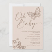 Oh Baby Boho Baby Shower Uitnodiging (Voorkant)