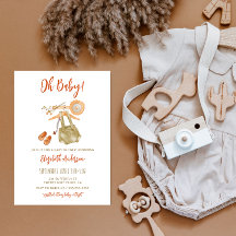 Oh Baby Boho Baby shower Uitnodiging