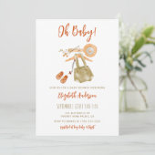 Oh Baby Boho Baby shower Uitnodiging (Staand voorkant)