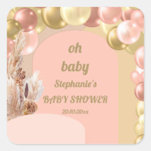 Oh baby boho ballonnenboog pampas baby shower