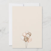 Oh Baby Boho Balloon Genderneutraal Baby shower Kaart (Achterkant)