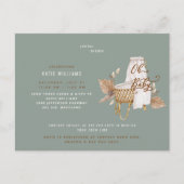 Oh Baby Boho Bassinet Sage Virtual Shower Aankondigingskaart (Voorkant)