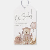 Oh Baby Boho Botanisch met Sweet Beer Baby shower Cadeaulabel (Achterkant)