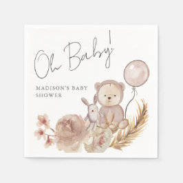 Oh Baby Boho Botanisch met Sweet Beer Baby shower Servet