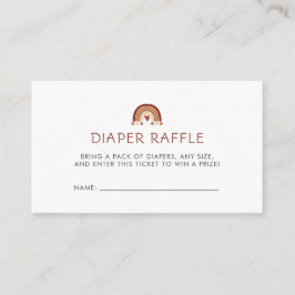 Oh Baby Boho Boy Baby shower Luier Raffle Informatiekaartje