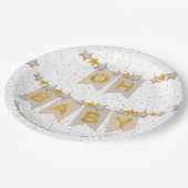 Oh Baby Boho Bunting Flags Baby shower Papieren Bordje (Gekanteld)
