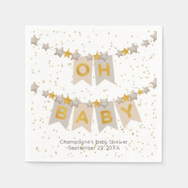 Oh Baby Boho Bunting Flags Baby shower Servet