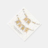 Oh Baby Boho Bunting Flags Baby shower Servet (Hoek)