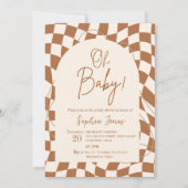 Oh Baby! Boho Checkered | Gingham | BABY SHOWER I Kaart (Voorkant)