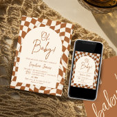 Oh Baby! Boho Checkered | Gingham | BABY SHOWER I Kaart