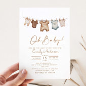Oh Baby Boho Clothes Baby shower Kaart